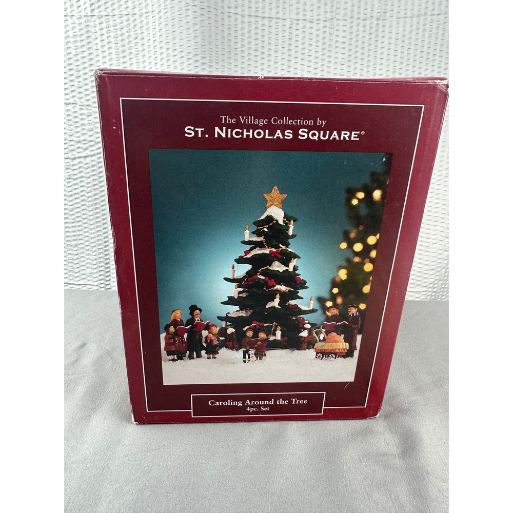 St Nicholas Square Village ~ Caroling‎ Around the Tree With Box TREE ONLY